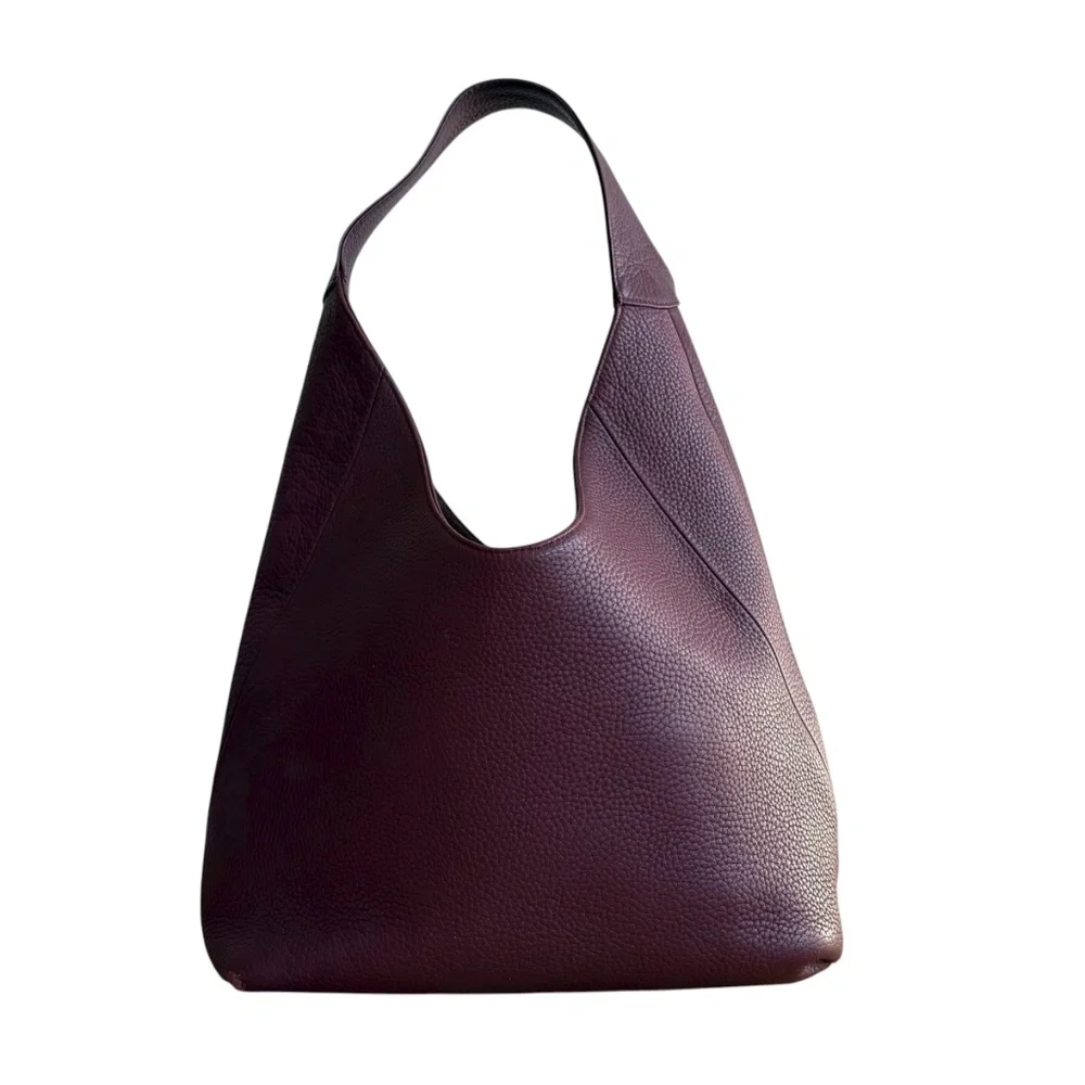 GiGi New York Sasha Hobo Leather‎ Bag Pebble Grain Wine Slouchy